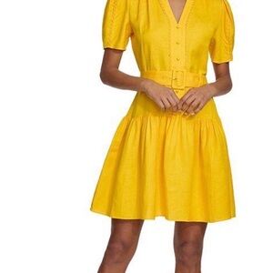 Karl Lagerfeld Vibrant Yellow Mini Dress